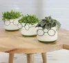 Blumentopf mit Gesicht und Brille, in zwei Farben und 4 Produktbild-Vorschau 5