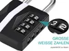 ZHEGE Cadenas à combinaison Grands chiffres noirs Gymnase Voir les images du produit 3