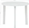 vidaXL Tavolo da giardino bianco 89 cm in plastica Anteprima dell’immagine prodotto 6