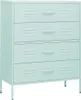 vidaXL Komoda z szufladami miętowa zieleń 80x35x101,5 cm Podgląd zdjęcia produktu 1