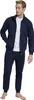 A man wearing a blue tracksuit and a white t-shirt, standing against a white background. Produktbild-Vorschau