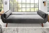 Retro Schlafsofa DIVANI 220cm silbergrau Samt 3er Sofa mit Produktbild-Vorschau 2