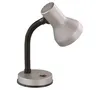 A gray desk lamp with a flexible black gooseneck and a black switch on its base, isolated on a white background. Anteprima dell’immagine prodotto