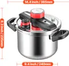 VEVOR Tlakový hrnec 6 l, nerezový tlakový hrnec s parní Náhled obrázku produktu 8