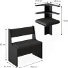 Esszimmer-Eckbank Vicco Roman Schwarz 120 x 120 cm, Model Produktbild-Vorschau 3
