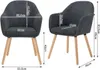 WOLTU 2 × Esszimmerstuhl Armlehnstuhl, Polsterstuhl Modern Produktbild-Vorschau 3