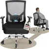 Bureau stoel 200KG XL, breed kussentje, rubberen wielen, Productafbeelding-voorbeeld 1