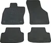 A set of four black rubber car floor mats arranged on a white background. Produktbild-Vorschau