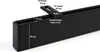 Close-up of a black curtain rail with measurement annotations. Anteprima dell’immagine prodotto