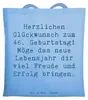 Mr. & Mrs. Panda Beutel Spruch 46. Geburtstag - Sky Blue - Produktbild-Vorschau 1