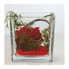Štvorcová váza CUBE - číra - 12x12x12cm - sklo Náhľad obrázku produktu 4