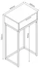 Konsolentisch Cedrik 40 cm mit Schublade Produktbild-Vorschau 5