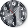 Wanduhr - Rund - Glasuhr - Farbe Pinsel Schwarz - 40x40cm - Produktbild-Vorschau 1