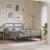 vidaXL Cadre de lit avec tête et pied de lit en métal noir Voir les images du produit 2
