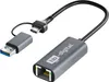 hb-digital USB-C® auf Ethernet Adapter mit USB 3.0 Produktbild-Vorschau 1