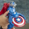 A close-up shot of a Captain America toy with its shield and wings. Náhled obrázku produktu