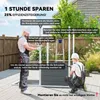 Wetterfester Kunststoff-Gartenschuppen mit Boden, Fenster Produktbild-Vorschau 4