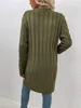 ASKSA Damen Langarm Strickjacke Strick Mantel Zopfstrick Produktbild-Vorschau 6