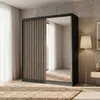 BEAUTYSOFA | Armoire DONATELLO 180 cm Noir/Artisan avec Voir les images du produit 1