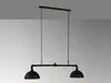 LED Pendelleuchte 2-flammig Industrial Style Schwarz Gold, Produktbild-Vorschau 3