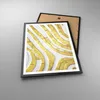 Gerahmtes Poster - Schwarzer Rahmen - Abstraktion Gold Weiß Produktbild-Vorschau 3