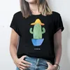 Mr. & Mrs. Panda Größe L T-Shirt Kaktus Hut - Schwarz - Produktbild-Vorschau 3