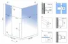 Diagrams and measurements for a shower cabin. Produktbild-Vorschau