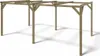 A wooden carport structure on a white background. Produktbild-Vorschau