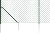 A section of green chain-link fencing with white ground stakes. Produktbild-Vorschau