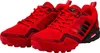 A pair of red and black athletic shoes. Produktbild-Vorschau