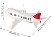 A white and red airplane ornament with dimensions indicated by measurement lines and text. Voir les images du produit