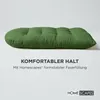 HOMESCAPES Halbrundes Kissen für Hängesessel – Olivgrün Produktbild-Vorschau 6