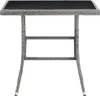 vidaXL Zahradní stůl šedý 80x80x74 cm z polyratanu Náhled obrázku produktu 1