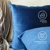 Lionmood Premium Samt Kissenbezug Blau 45x45cm -1er- Velvet Produktbild-Vorschau 5