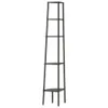 vidaXL Rohový regál s 5 policemi černý 45,5x31,5x180 cm Náhled obrázku produktu 5