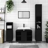vidaXL Armoire de salle de bain noire 80x33x60 cm Bois Voir les images du produit 2