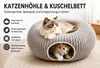 Katzen Tunnel Bett Katzenhöhle Kuschelbett Katzenhaus Höhle Produktbild-Vorschau 2