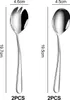 Salatbesteck Edelstahl, Salatbesteck 4er Set, Salatbesteck, Produktbild-Vorschau 4