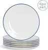 Nicola Spring 6 Stück Land Bauernhof Weiß Große Teller mit Produktbild-Vorschau 1