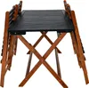 A wooden table and four chairs are shown in a studio setting. Anteprima dell’immagine prodotto