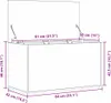 vidaXL Aufbewahrungsbox Schwarz Eichen-Optik 84 x 42 x 46 Produktbild-Vorschau 7