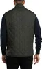 A person wearing a green quilted vest over a navy sweater. Produktbild-Vorschau