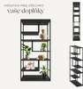 Collage of a black metal shelving unit with decorative items, and a close-up of a section of the shelf. Text overlay says 'PROSTOR PRO VŠECHNY vaše doplňky' (Space for all your accessories). Náhled obrázku produktu