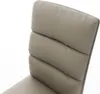 A close-up view of the backrest of a chair, showing its quilted leather texture. Produktbild-Vorschau