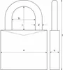 ABUS 806-384 Kłódka EC 75/40, kolor mosiądz/srebrny Podgląd zdjęcia produktu 4