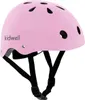 A pink helmet with black straps and vents, with the brand name 'kidwell' on the side. Podgląd zdjęcia produktu