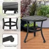 Outdoor-Beistelltisch aus Metall, 51 cm, rund, Schwarz Produktbild-Vorschau 5