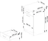 A technical drawing with dimensions of a kitchen cabinet and a drawer. Náhľad obrázku produktu