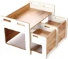 Stolek se 2 židlemi 3v1 bílý/dub montessori Náhled obrázku produktu 5