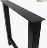 MetaloPro 2 gambe per tavolo in metallo nero 72 cm I Anteprima dell’immagine prodotto 4